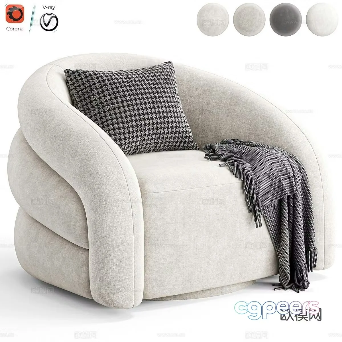 Single sofa 3d model