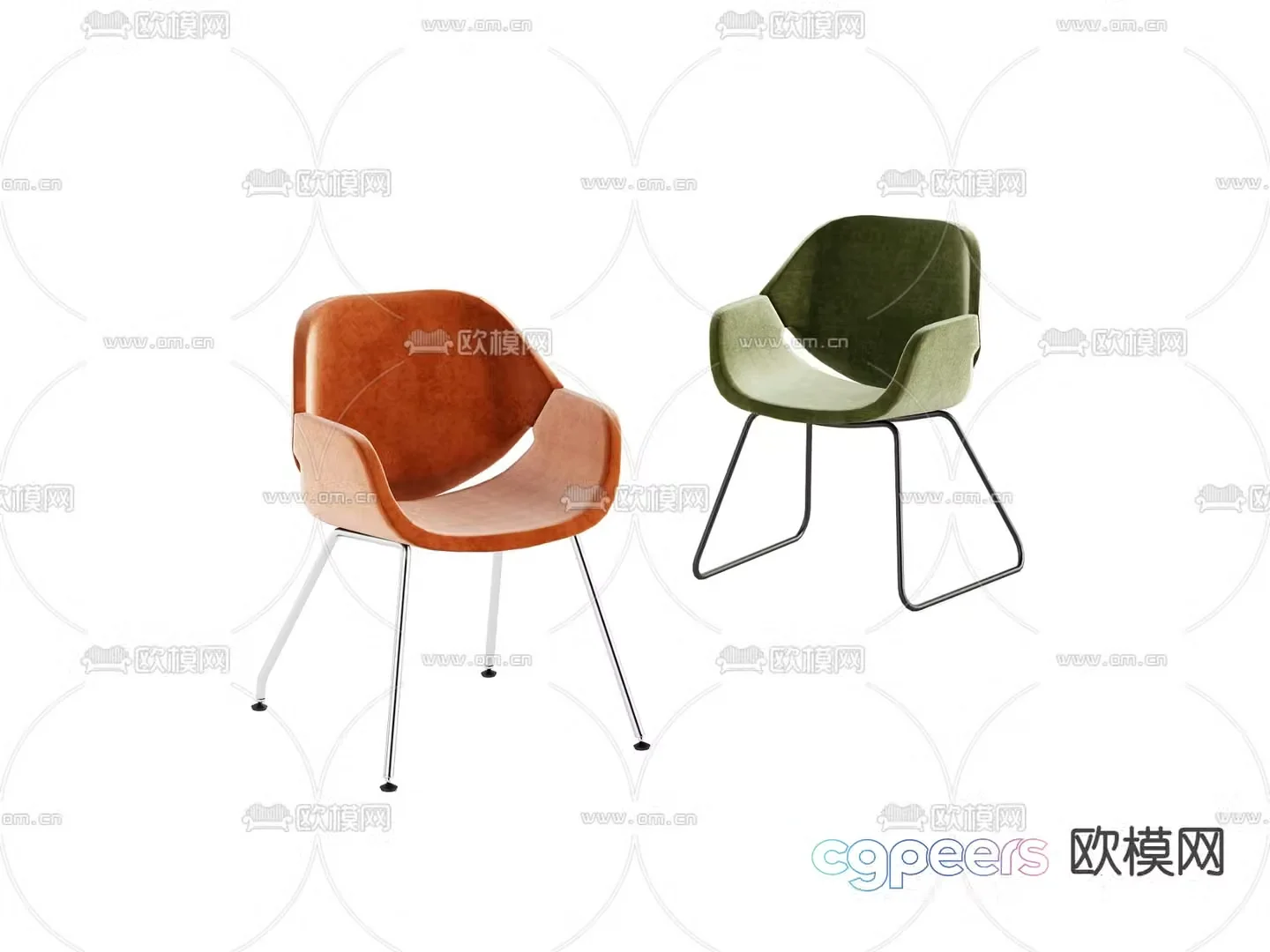 Modern chair casual chair 3d model