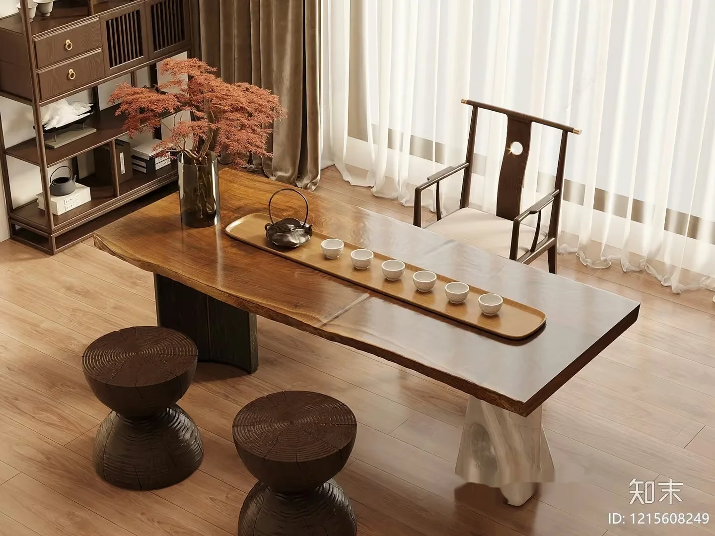 A Wooden Table 3D Model – 16100 – VRAY Render