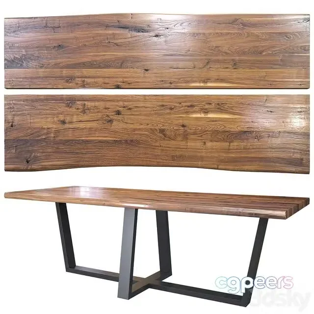 3ds Max Free – Wooden table slab