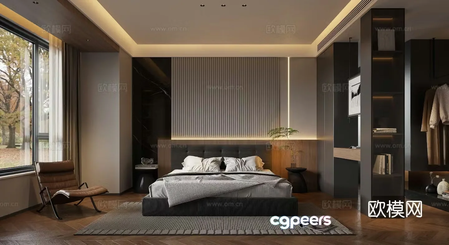 Italian style bedroom master bedroom 3d model