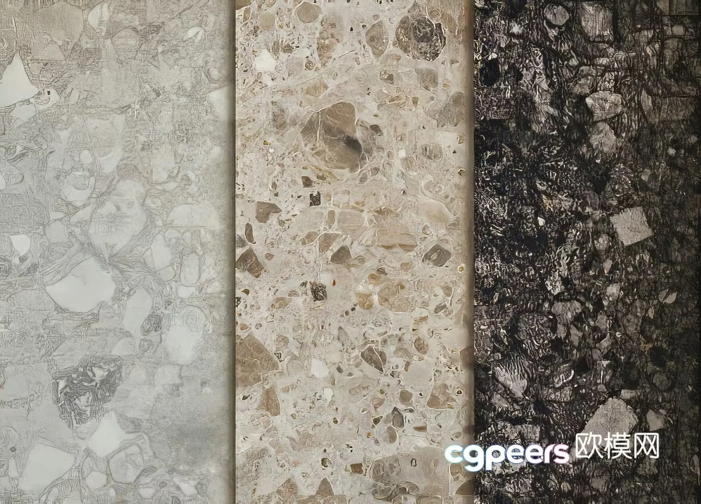 Terrazzo Artificial Stone Slate 3D Model