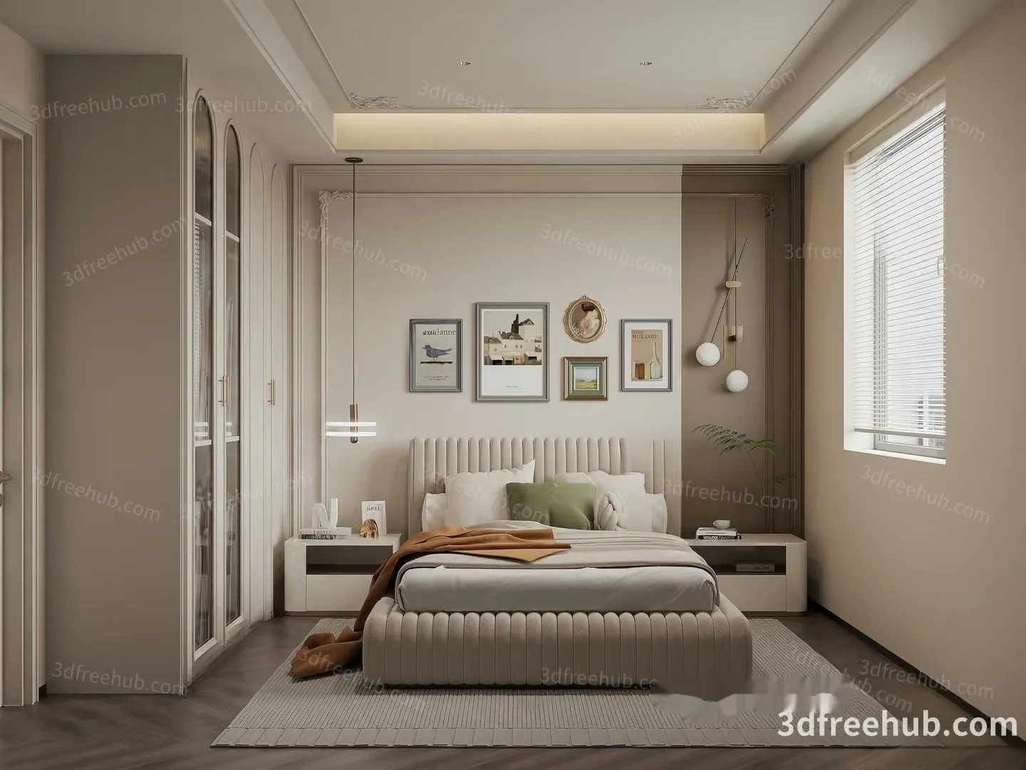 Cozy Bedroom 3D Model – 21543 – VRAY Render
