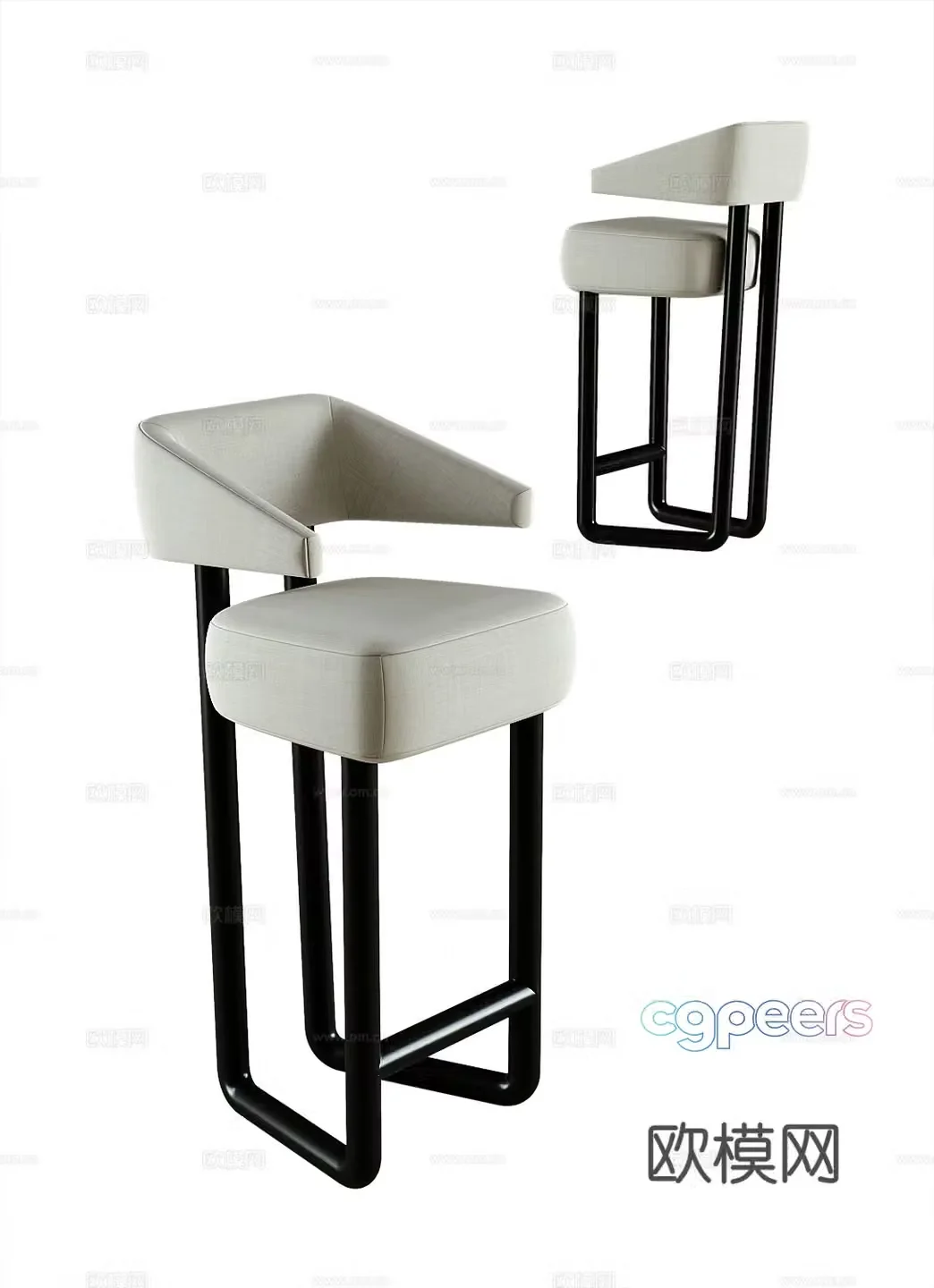 Modern bar chair 3d model