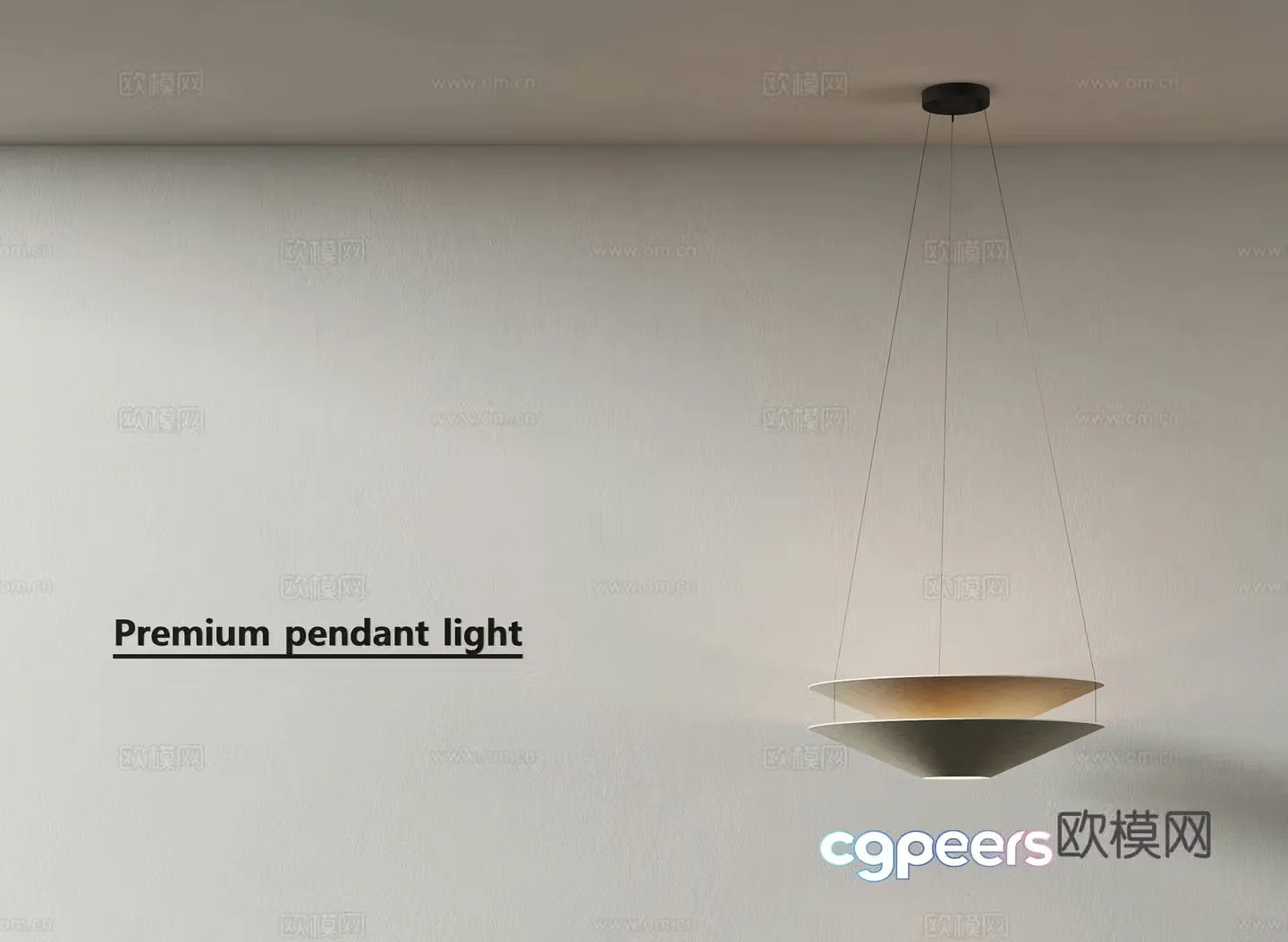Modern restaurant chandeliers round 3d model