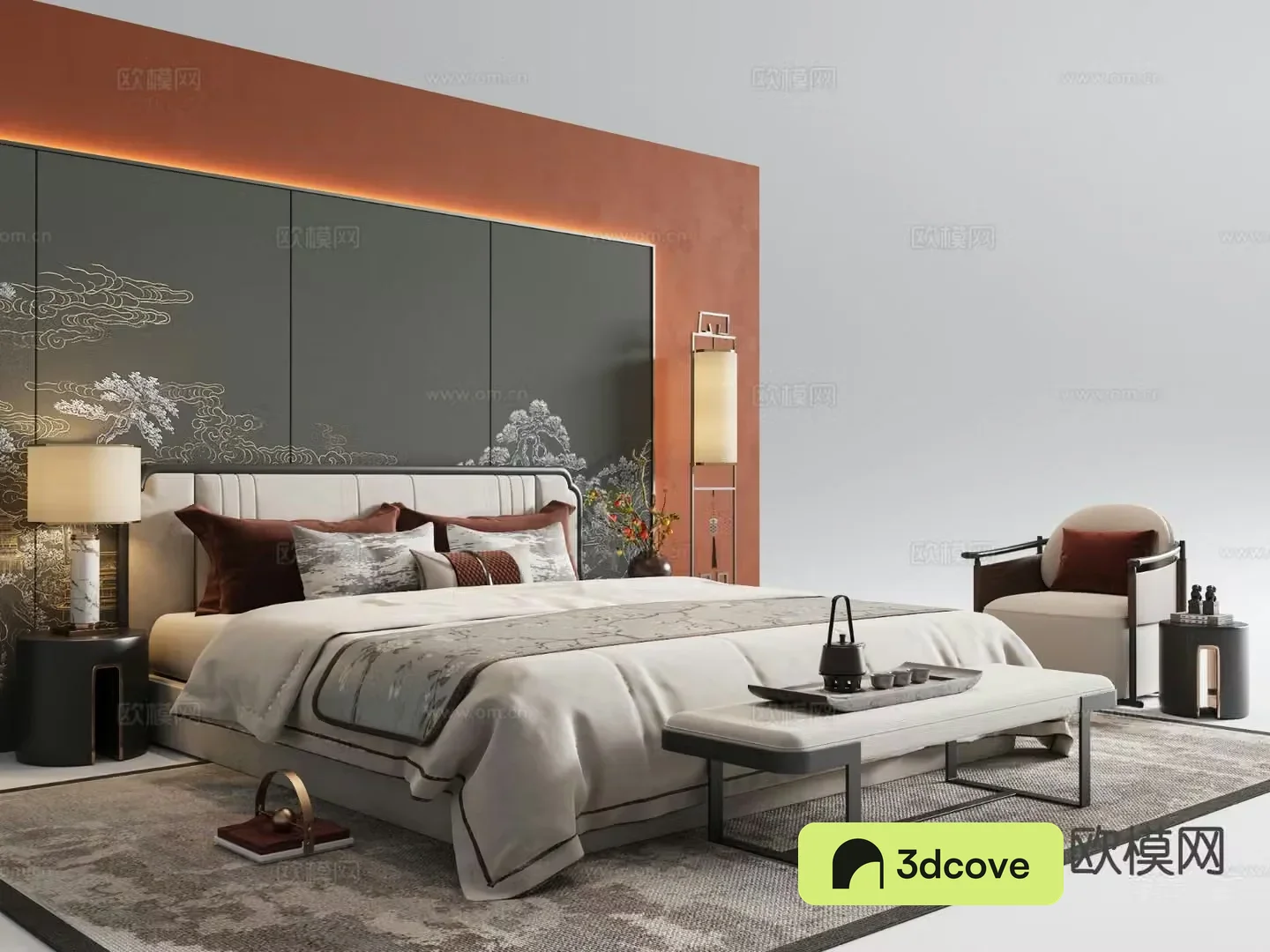 New Chinese style double bed