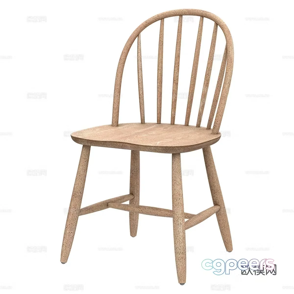 Nordic simple single chair chair simple chair casual chair stool dining chair 3d model