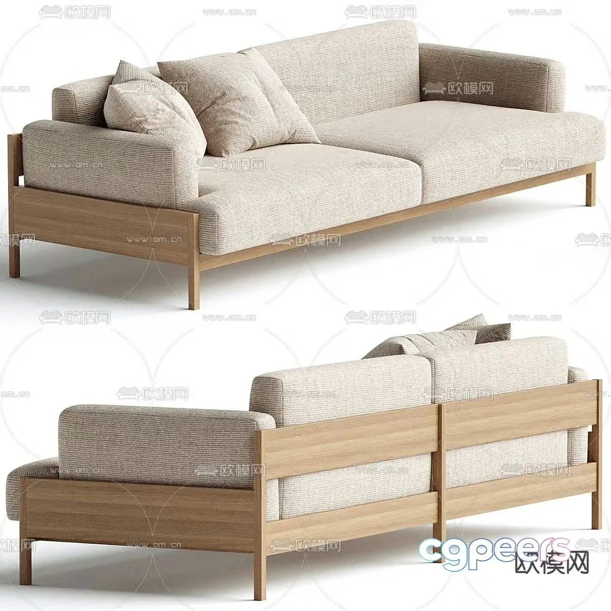 Kinuta loveseat 3d model