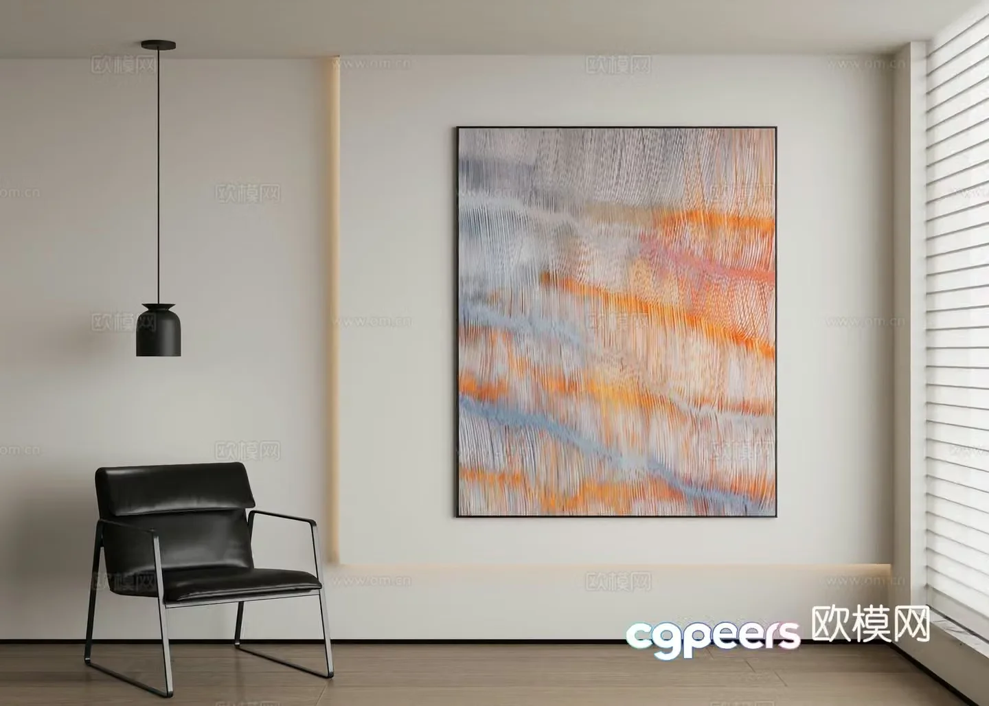 Modern decorative painting 3d model