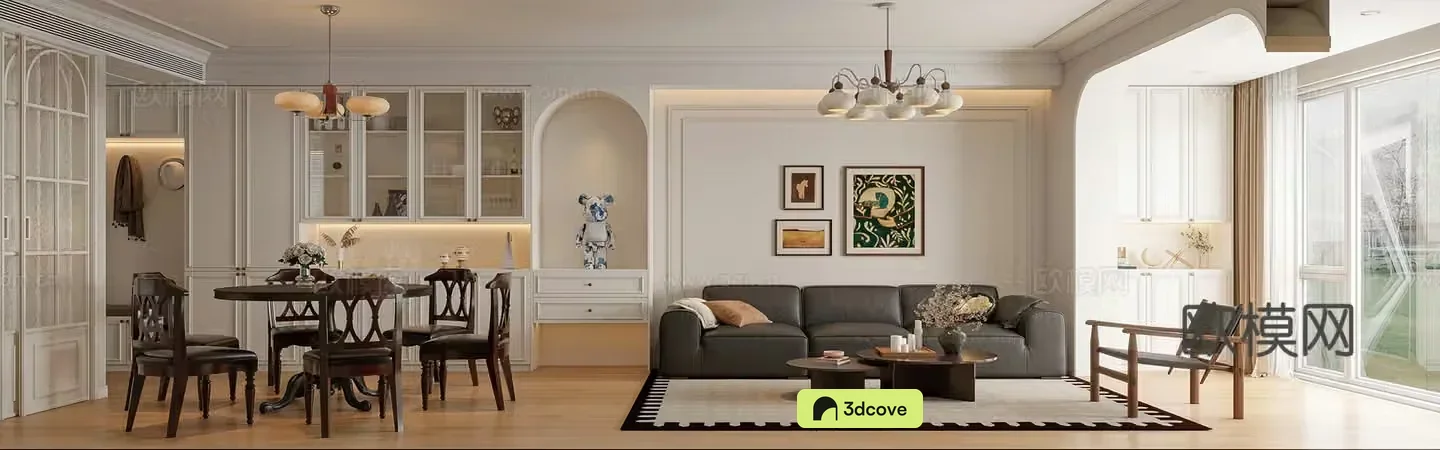 French retro style dining room
