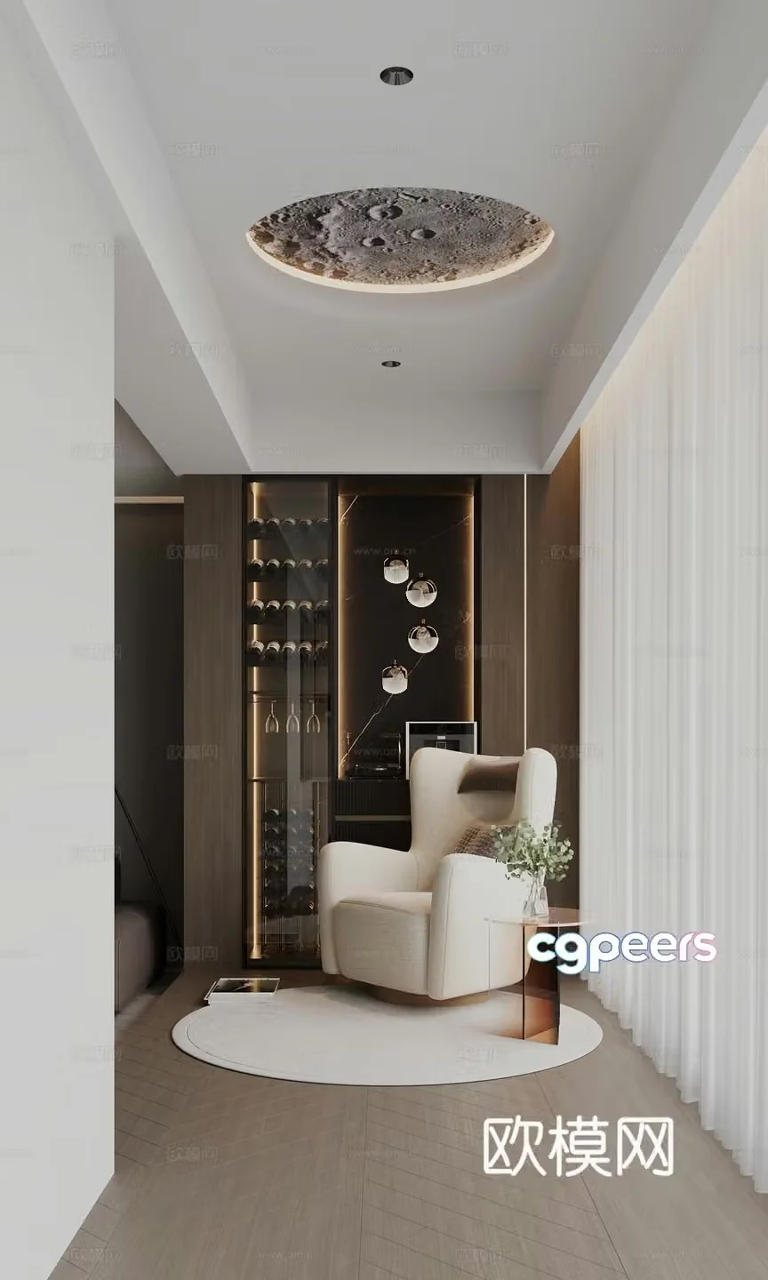 Modern balcony 3d model