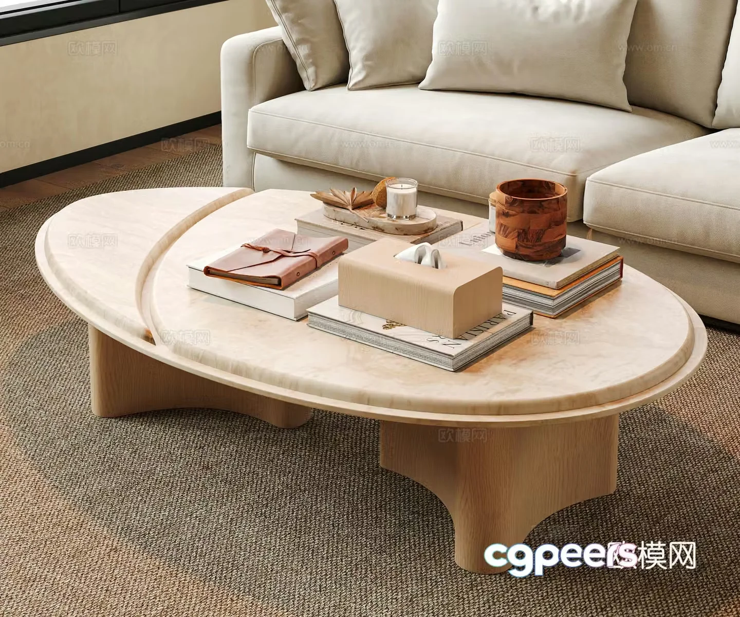 Modern coffee table 3d model