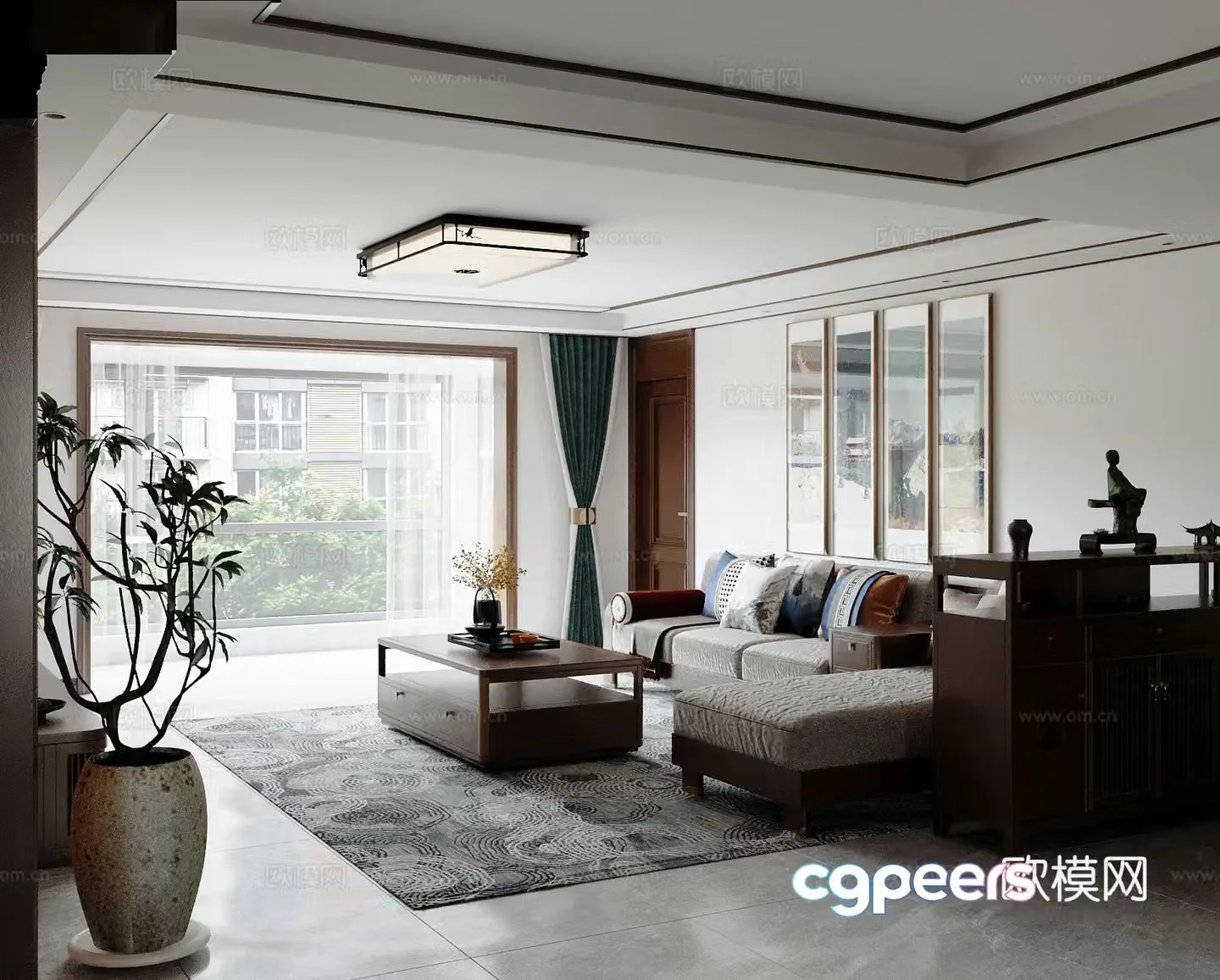 New Chinese living room 3D model