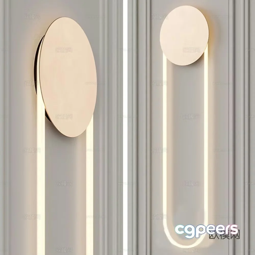 Minimalist wall lamp long wall lamp 3d model