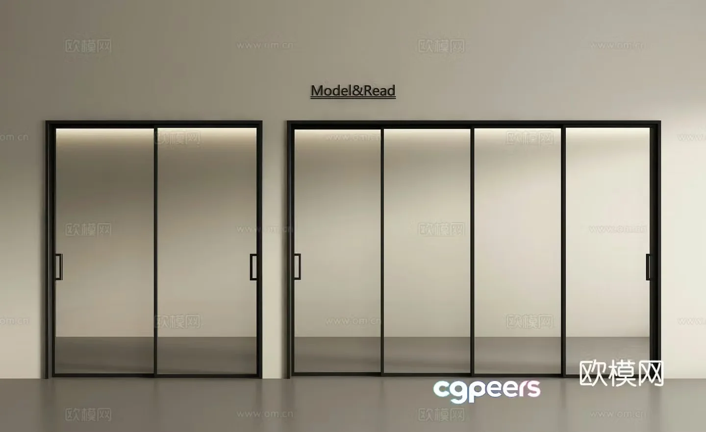 Modern sliding doors Glass sliding doors Kitchen sliding doors Glass sliding doors 3D model