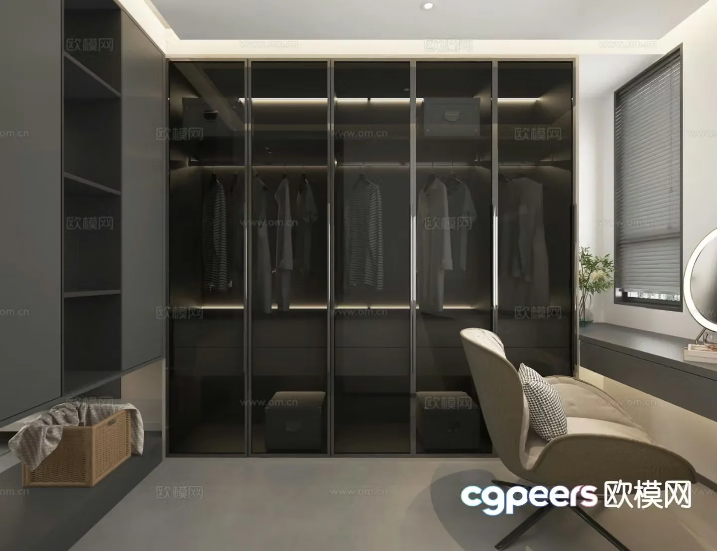 Modern cloakroom 3d model