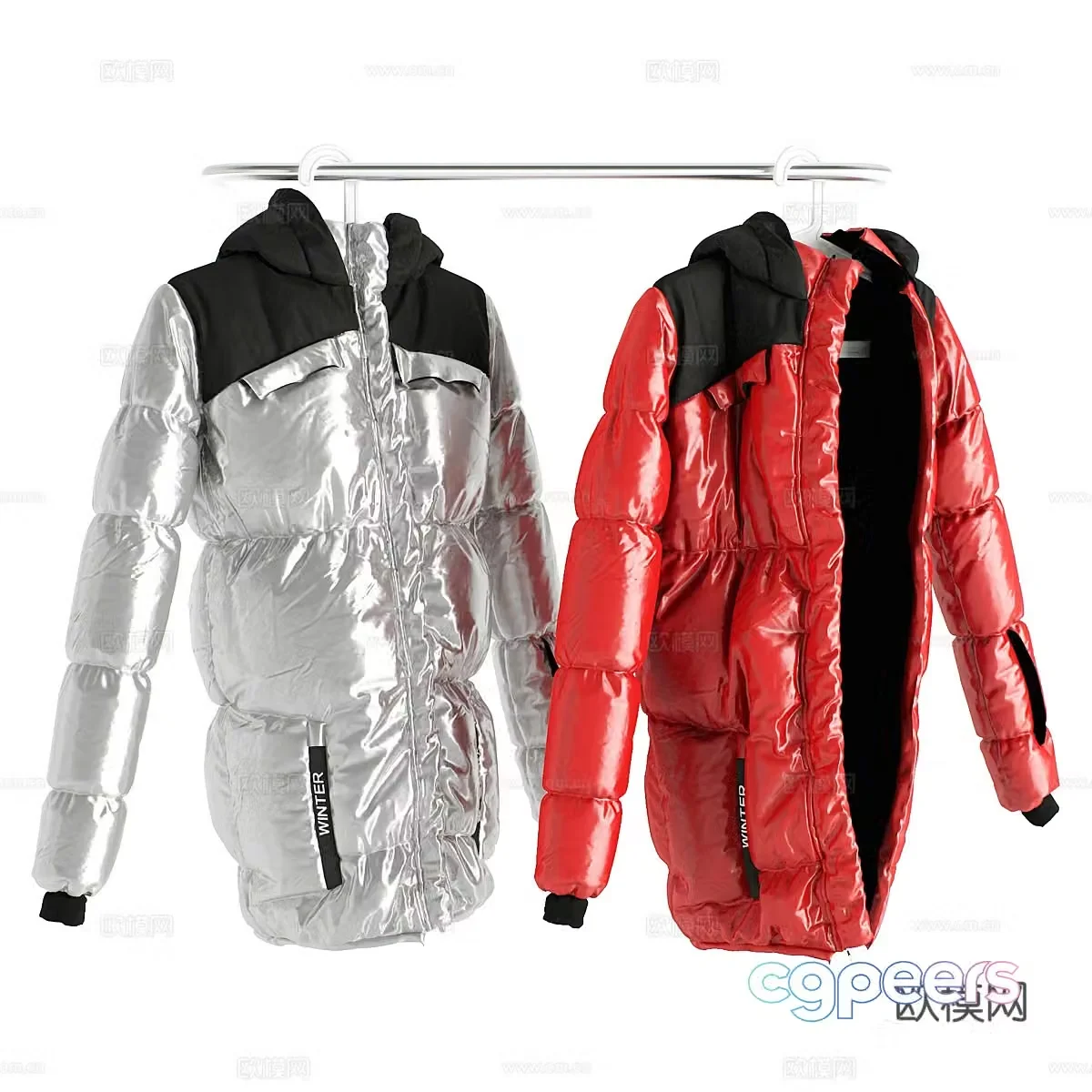 Down jacket 3d model