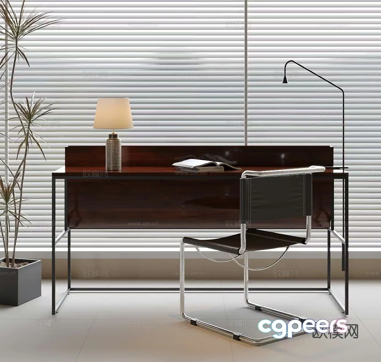 Modern desk chair 3d model