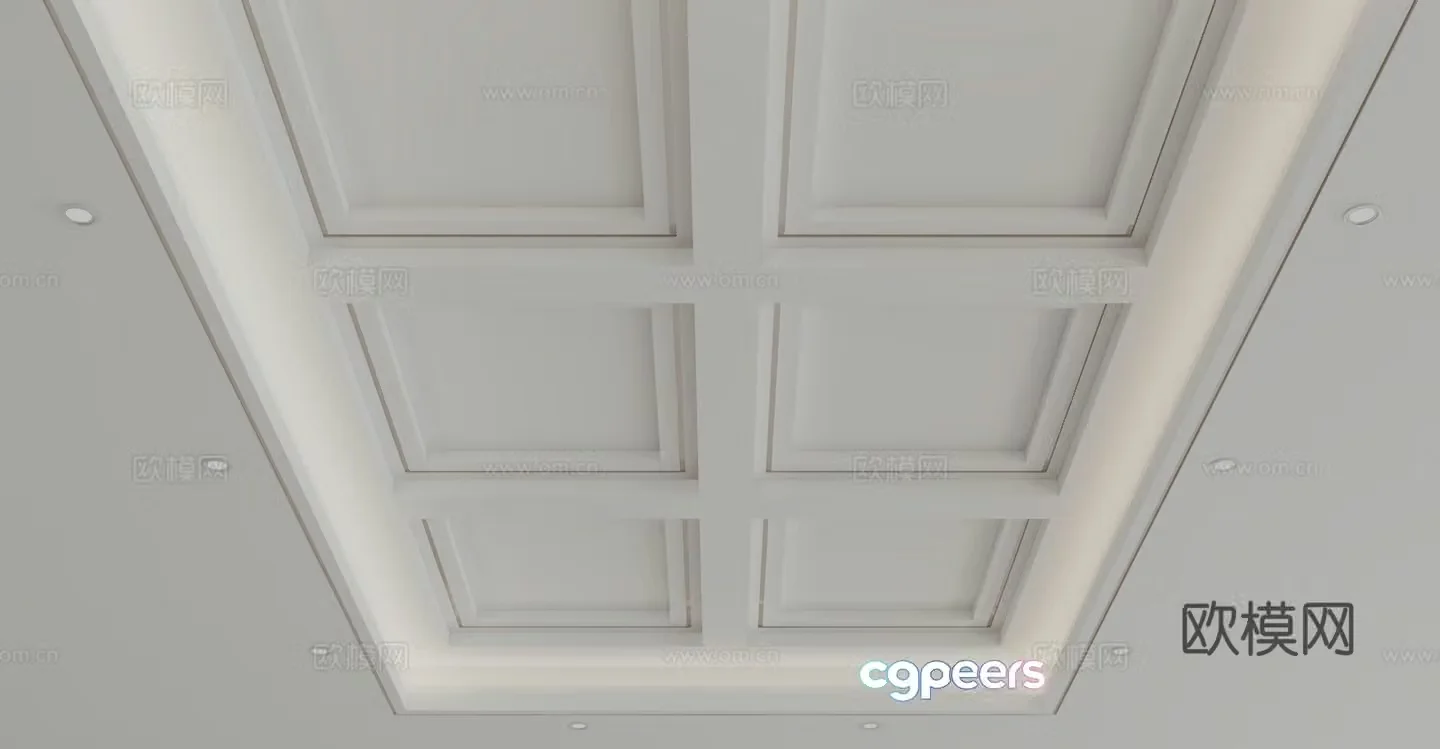Modern ceiling 3d model
