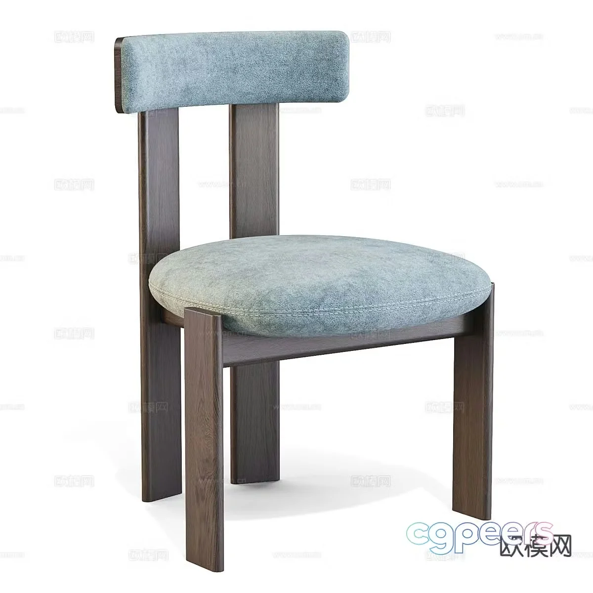 Modern chair dining chair single chair 3d model