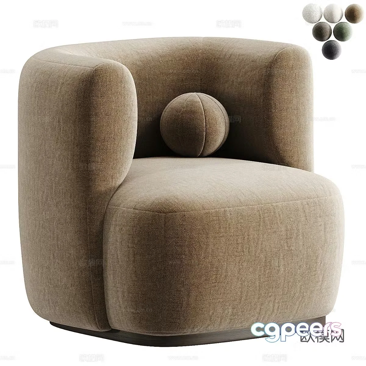 Modern Italian Nidou armchair 3d model