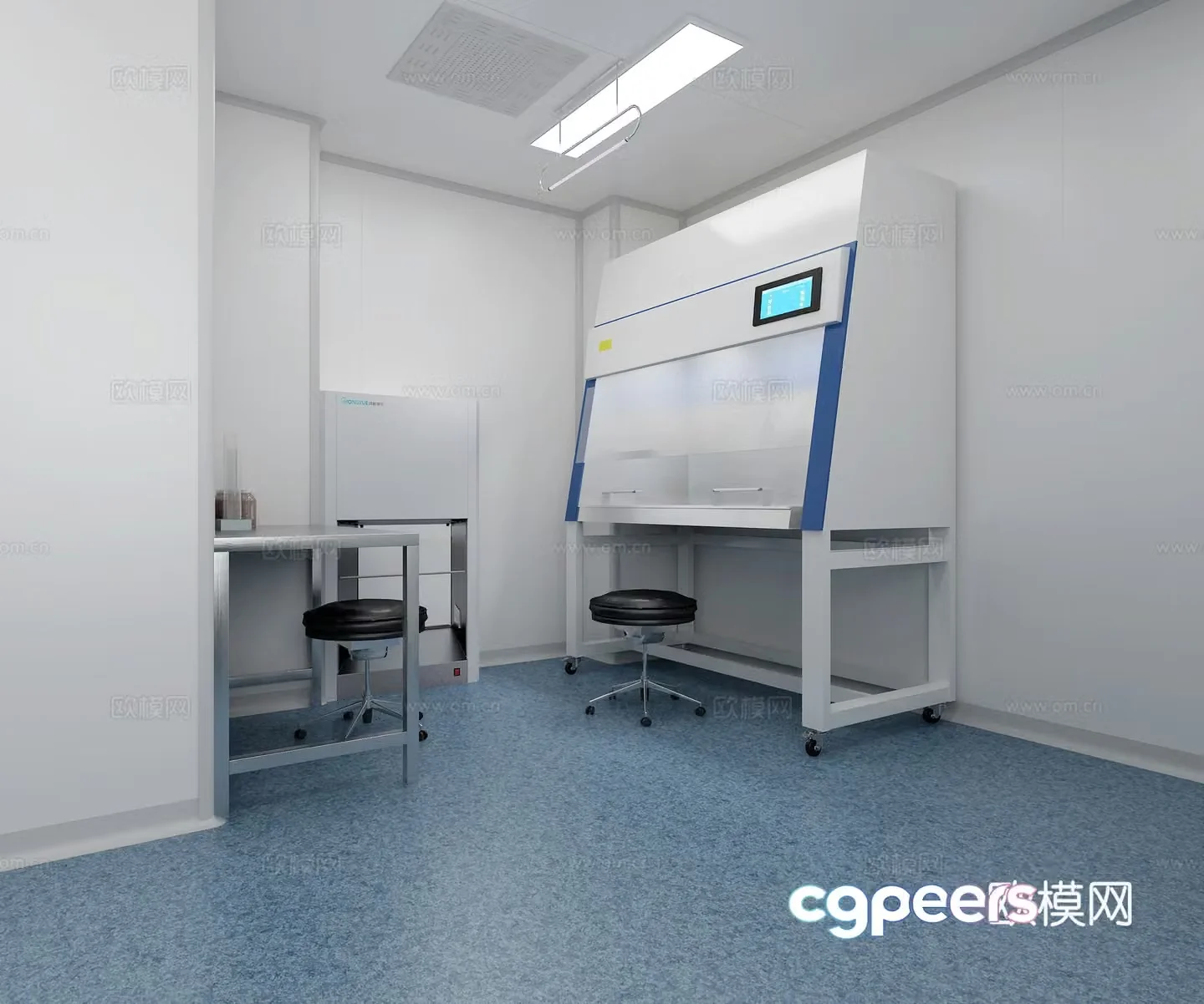PCR laboratory 3d model