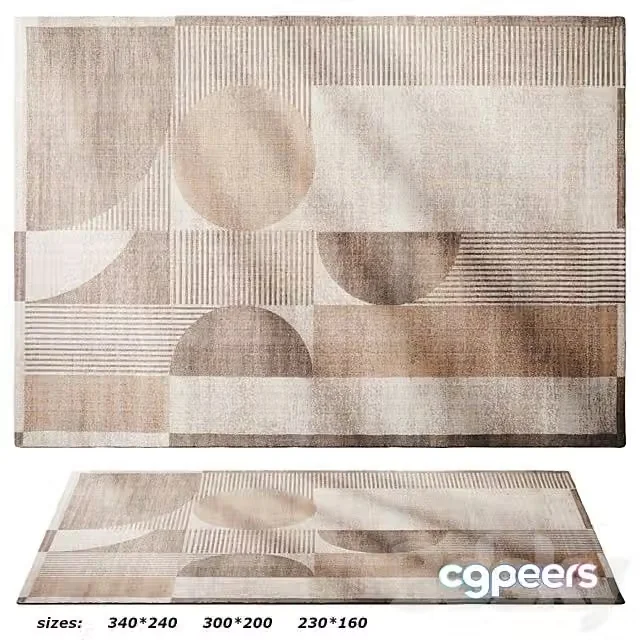 3ds Max Free – Deco Beige Rug by RUGVISTA