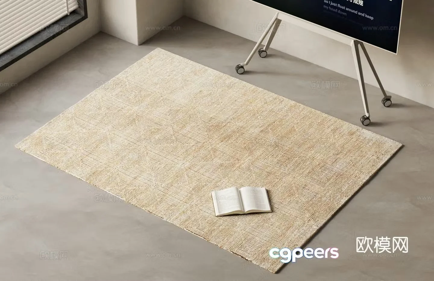 Modern carpet Striped carpet Abstract carpet Square carpet Living room carpet Bedroom carpet 3d model