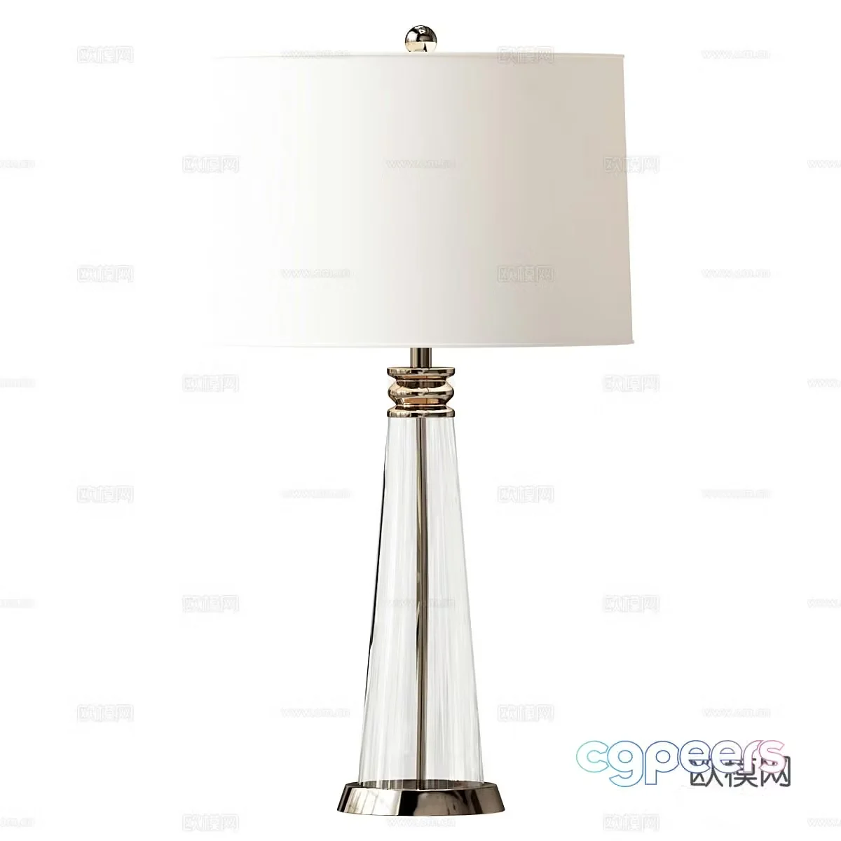 New Chinese glass table lamp 3D model
