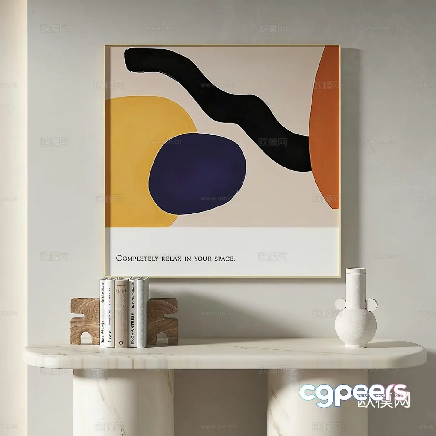 Modern simple decorative painting 3d model