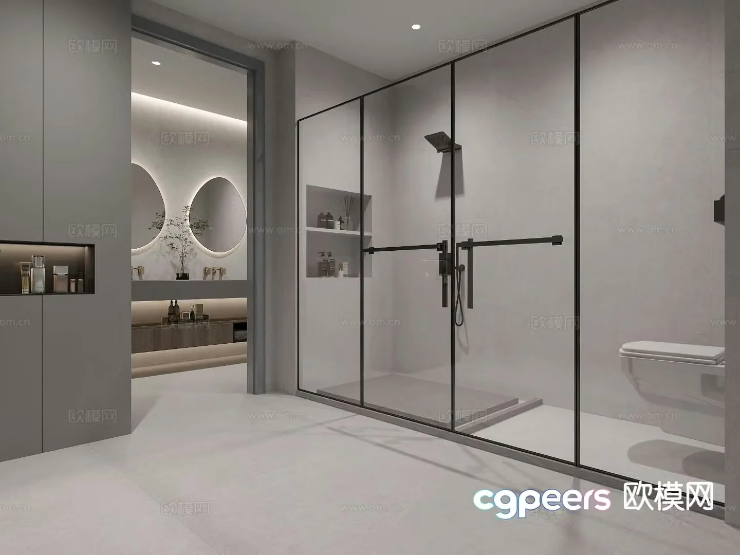Modern bathroom bathroom master bathroom 3d model
