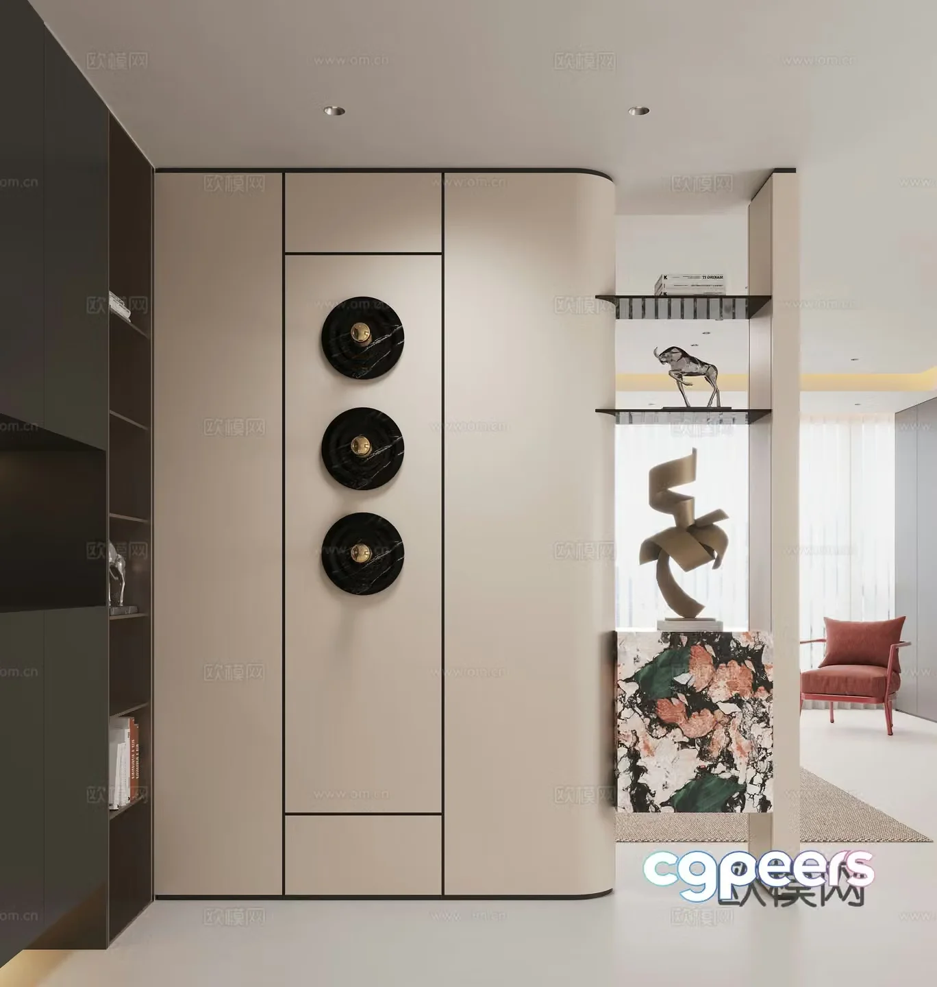 Modern entrance hallway Decorative entrance hallway Entrance entrance hallway 3D model
