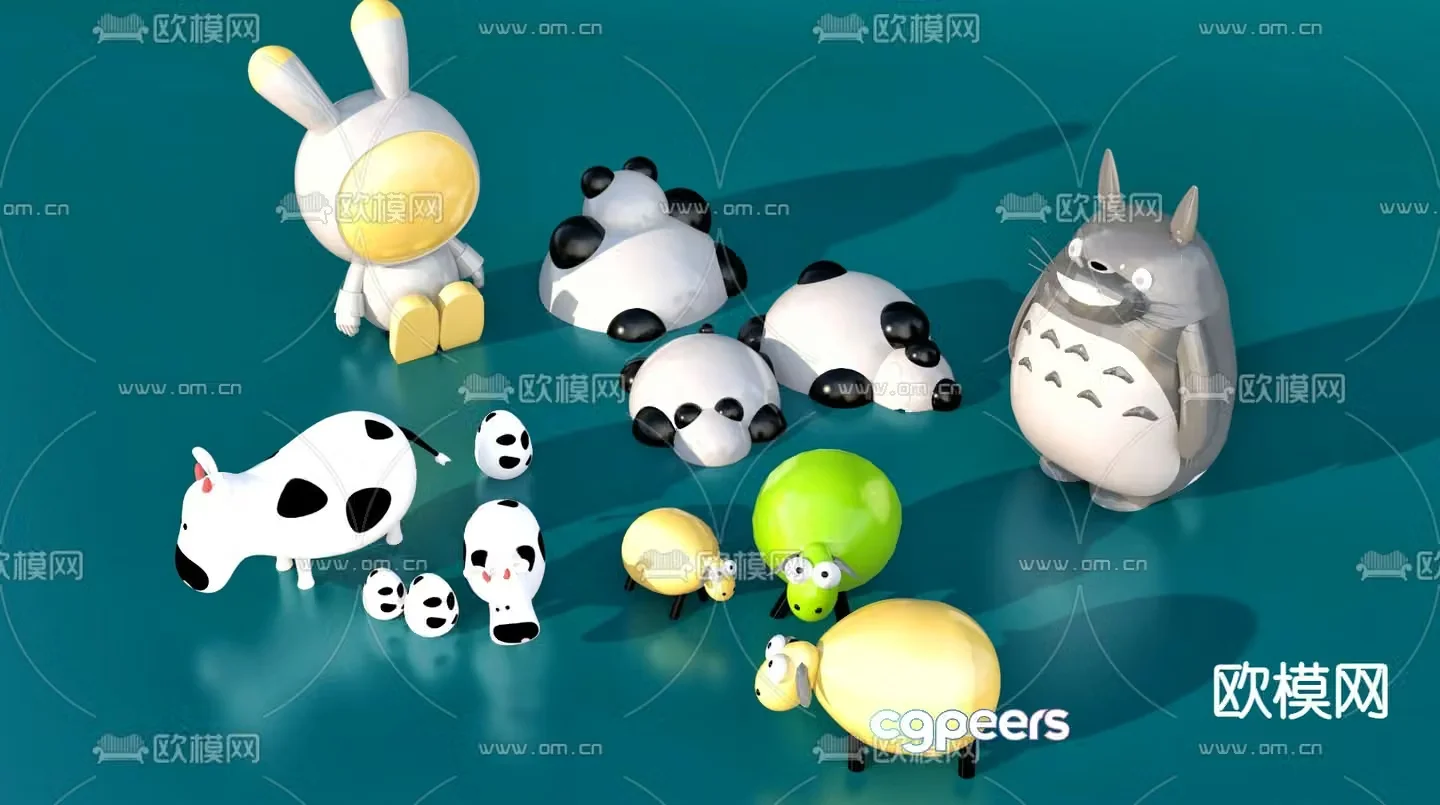 Modern cartoon toys comic toys 3d model
