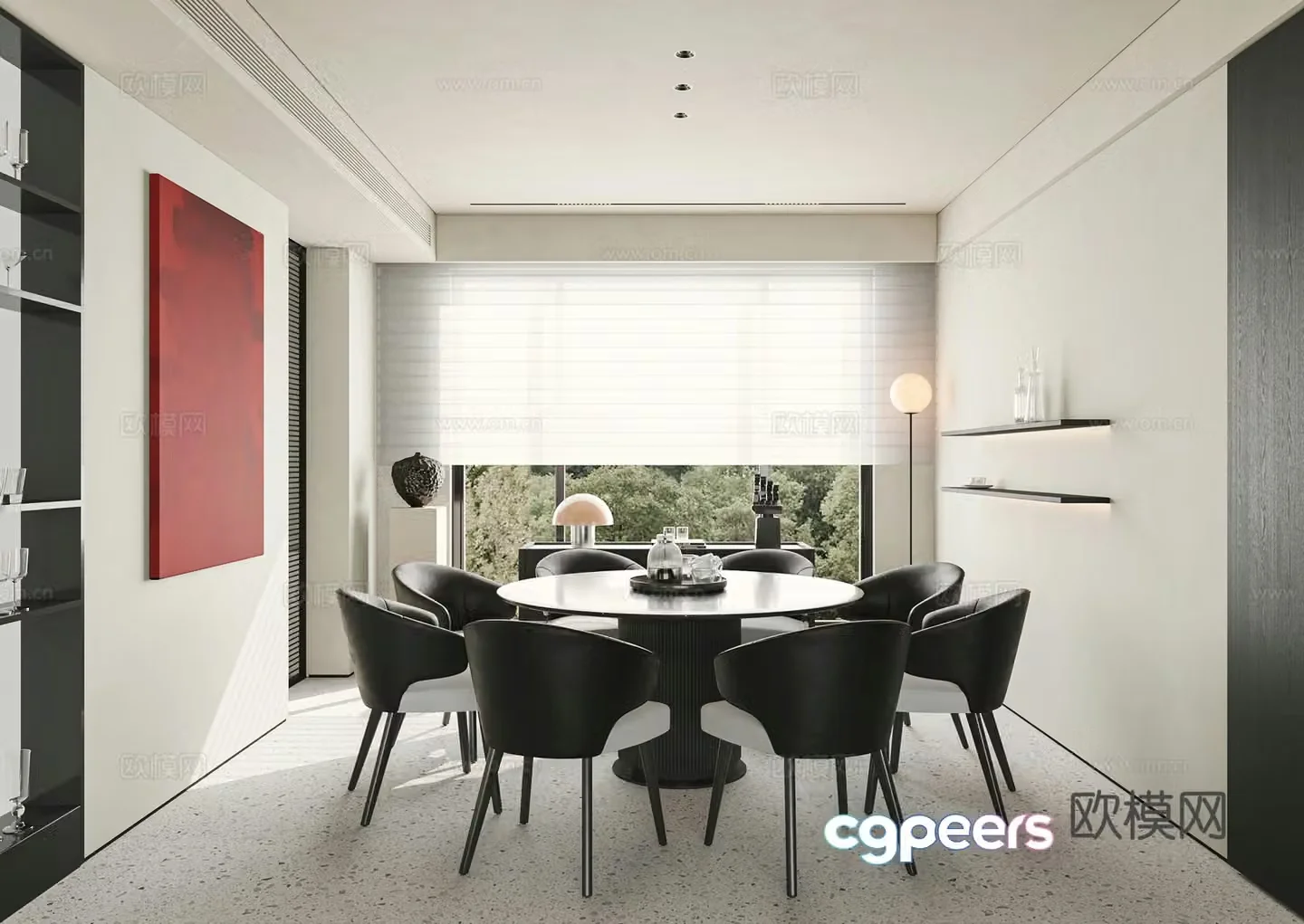 Modern Italian restaurant 3d model