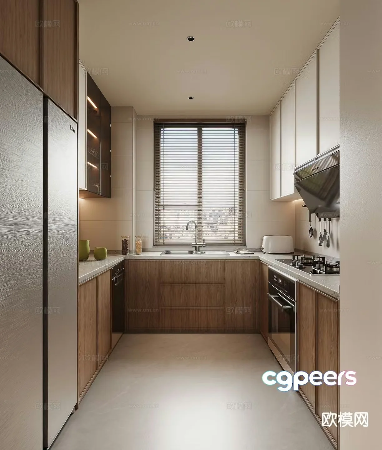 Medieval style kitchen cabinet 3d model
