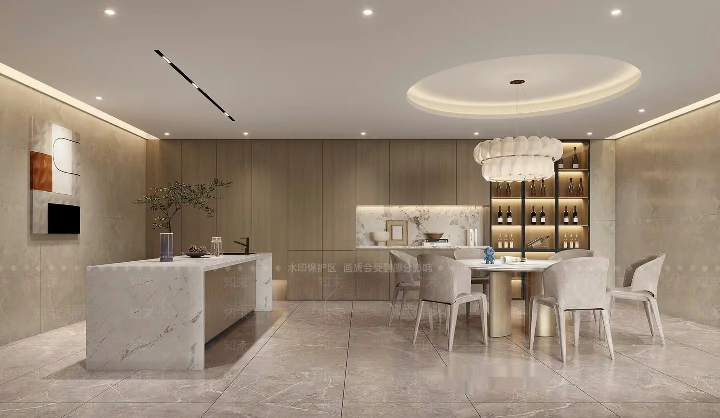 Modern Dining Room 3D Model – 4315 – VRAY Render