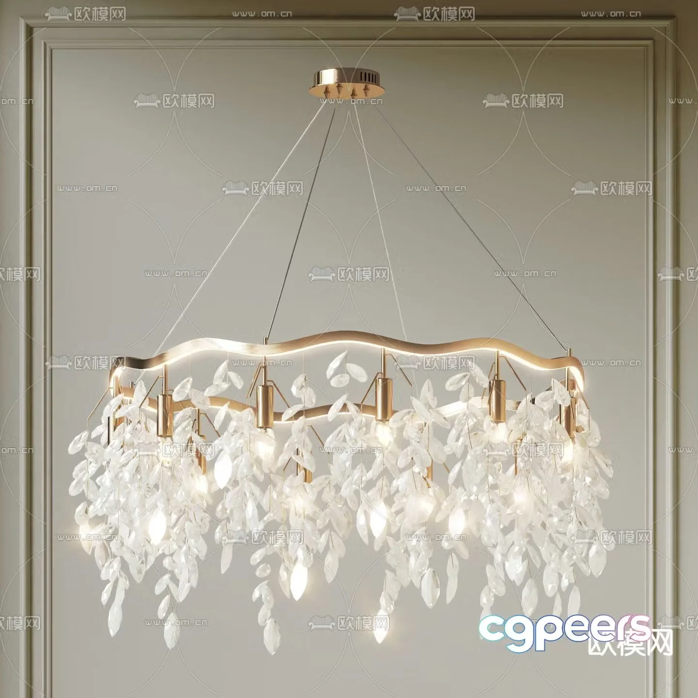 Crystal chandelier chandelier 3d model