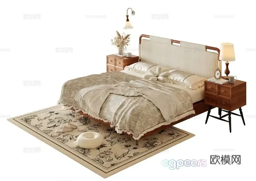 Cozy Bedroom 3D Model – 12620 – CORONA Render