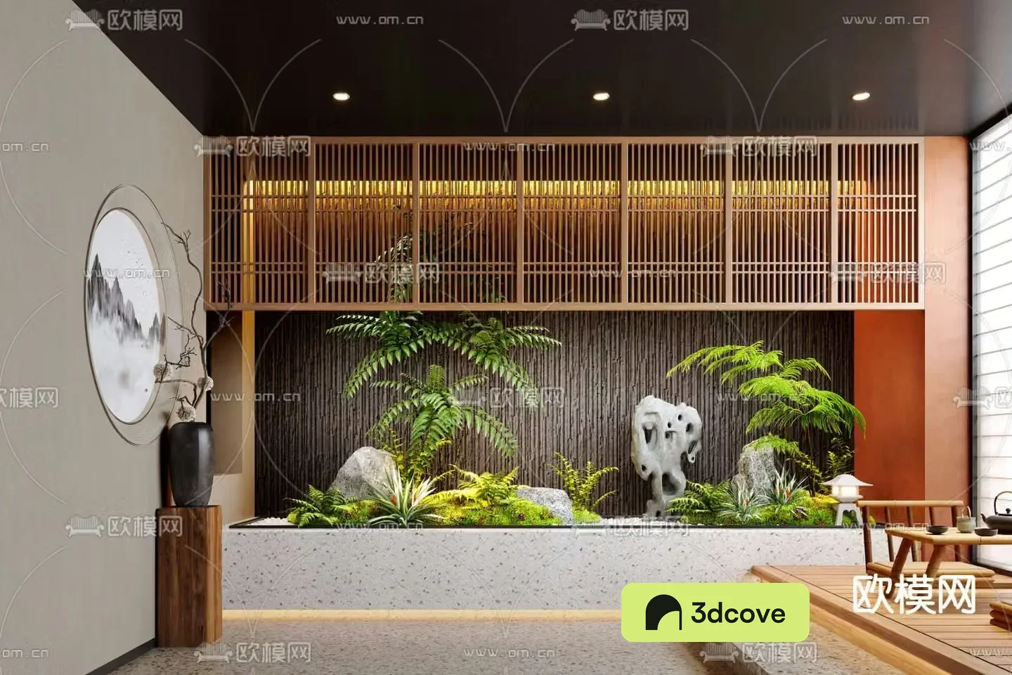 New Chinese style landscaping indoor landscape