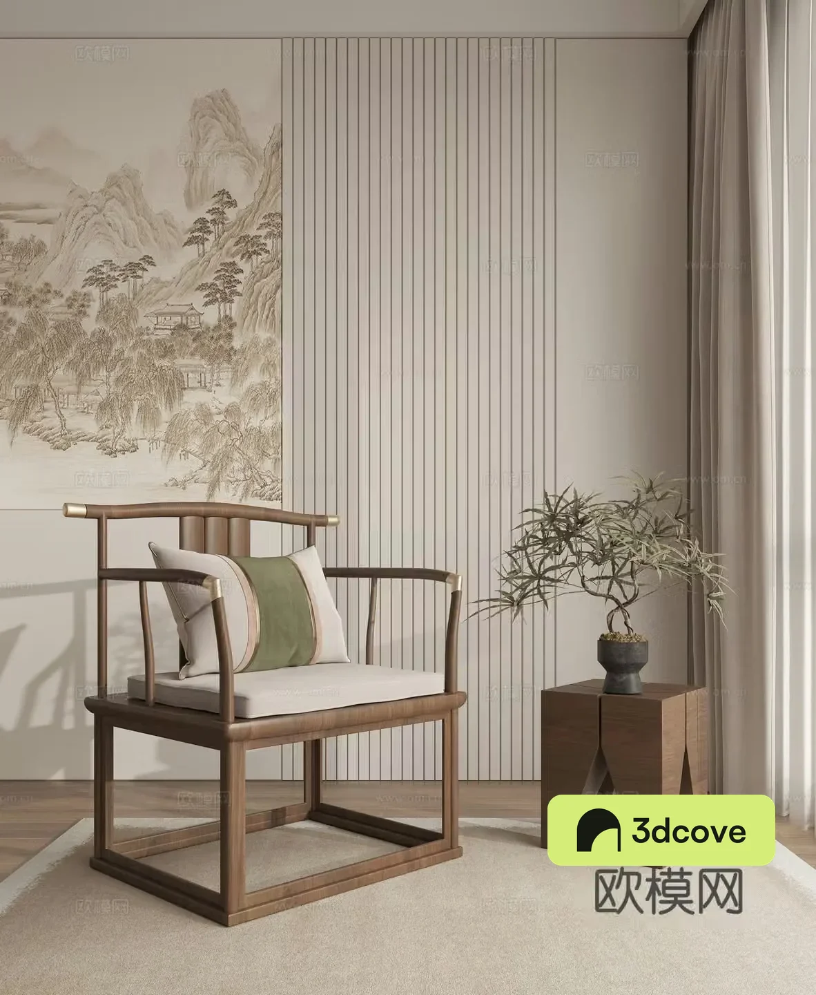 New Chinese -style casual chair Tai Shi chair