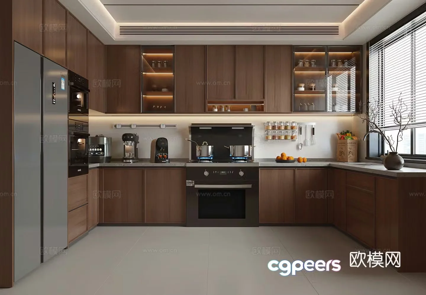 Wasabi Middle Style Kitchen 3D Model