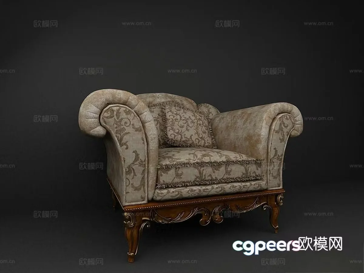 Francesco Nesa retro sofa single sofa 3d model
