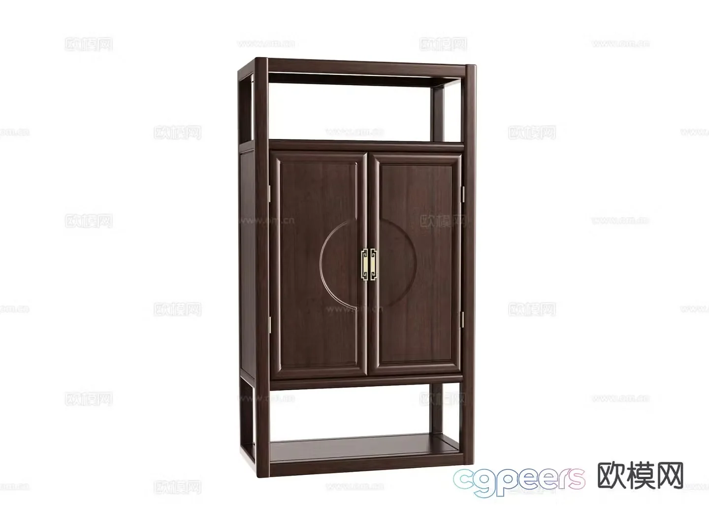 New Chinese style hall cabinet high cabinet 3D model
