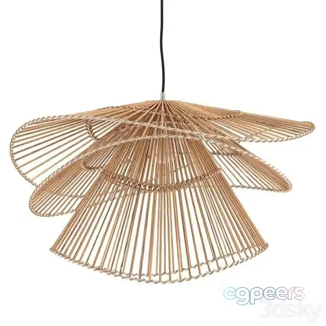 3ds Max Free – Three Tiers Bamboo Pendant Lights