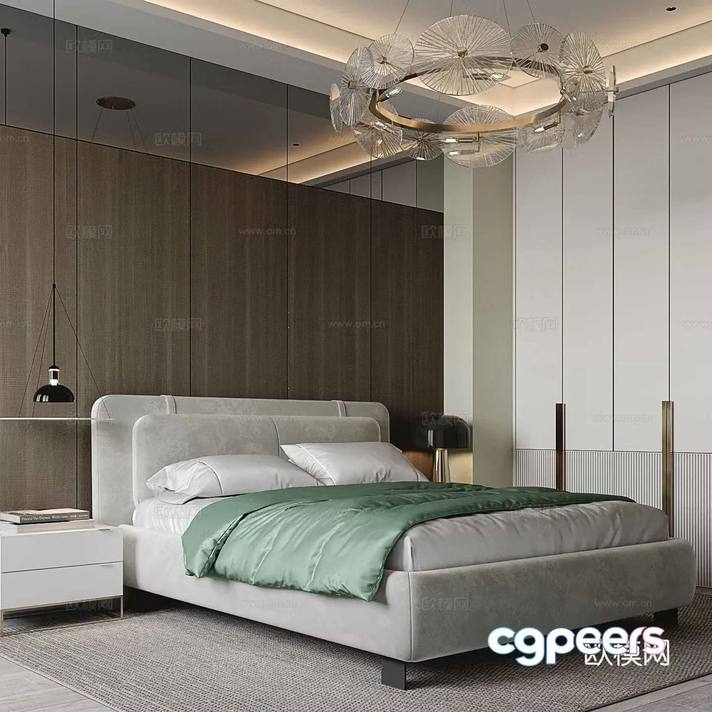 Modern bedroom master bedroom 3d model