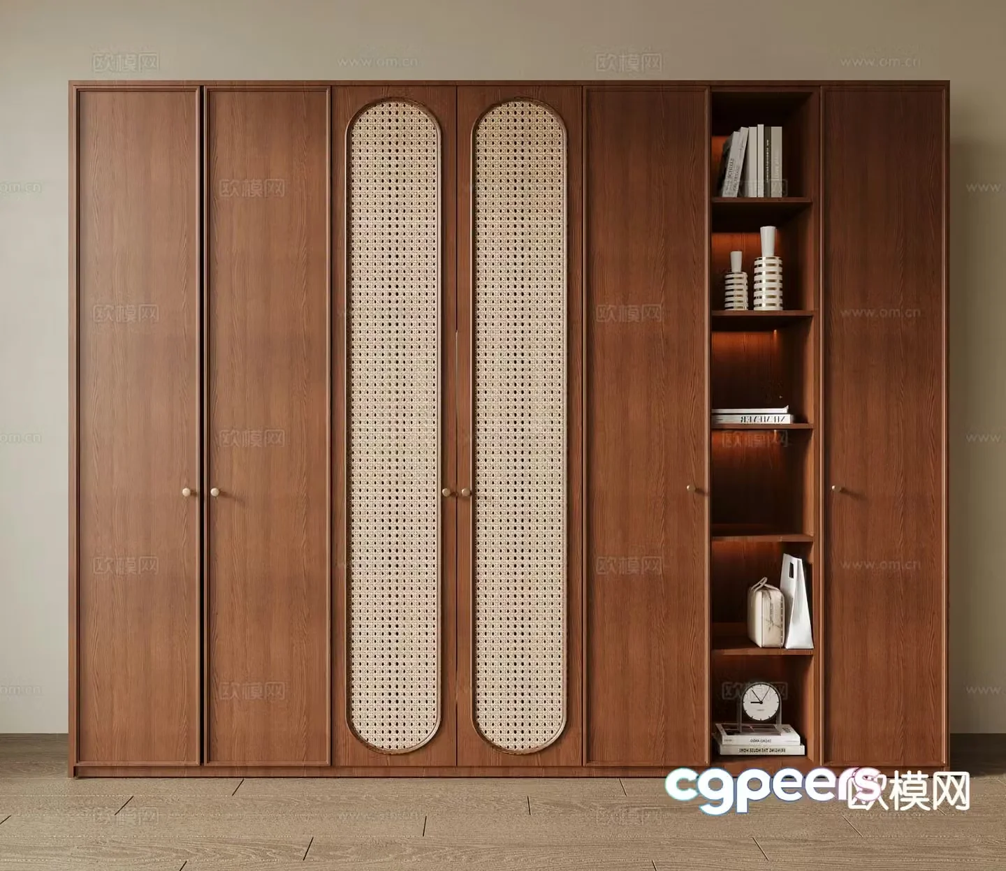 Middle-aged wind wardrobe 3d model