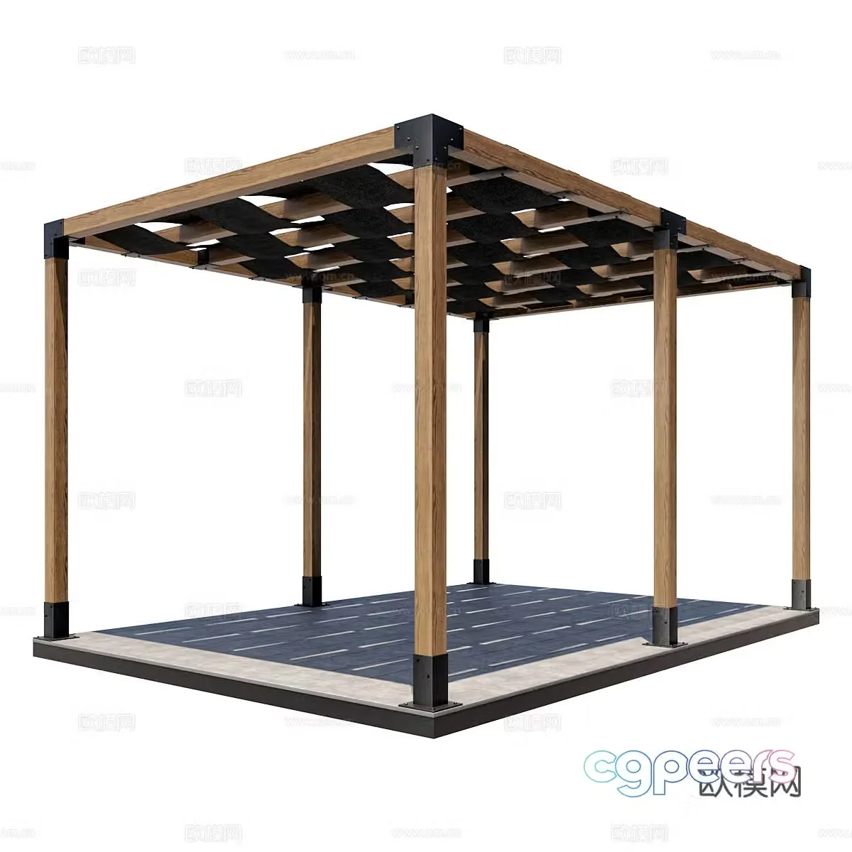 New Chinese style pavilion 3D model