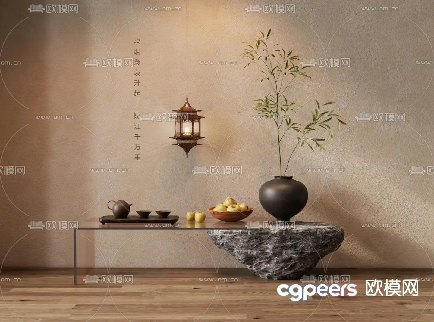 New Chinese-style Duanjingdai 3D model