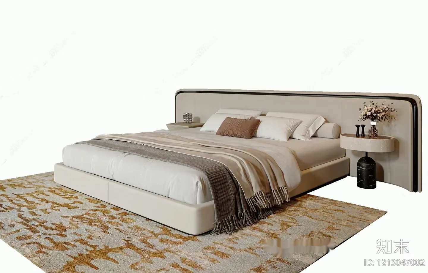 Cozy Modern Bedroom 3D Model – 4842 – VRAY Render