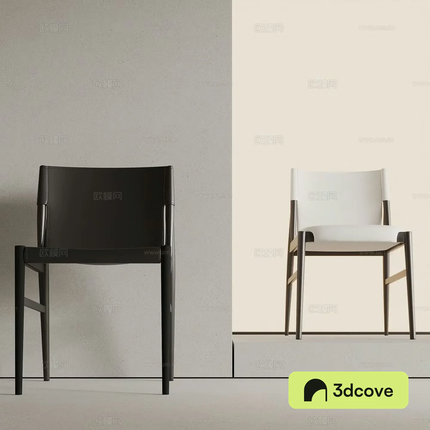 Modern lounge chair without armrests